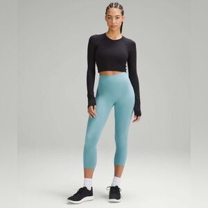 Lululemon Wunder Train High-Rise Crop 23", Tidal Teal | Sz 10